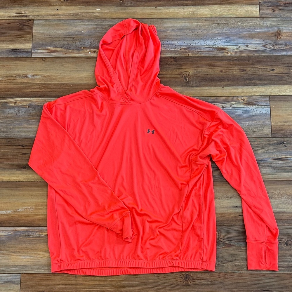 Under Armour Vibrant Orange/Red Heat Gear Hoodie